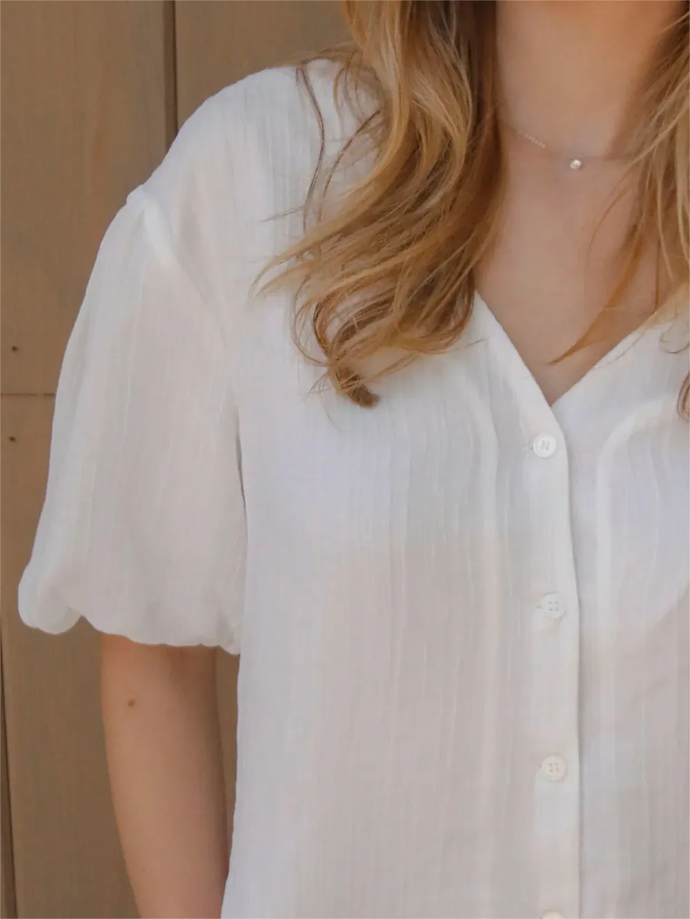 Short Sleeve Sheer Button Down Shirt