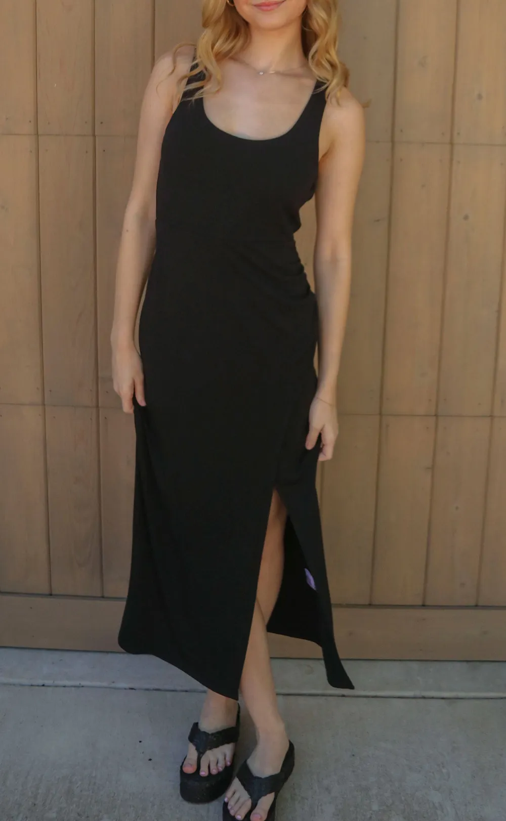 Side Slit Sleeveless Maxi Dress
