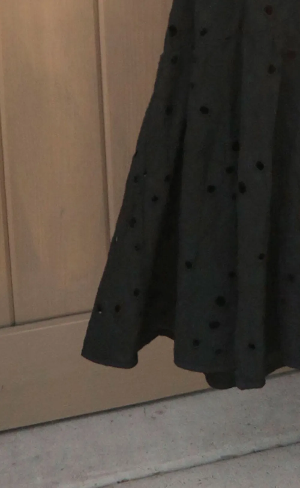 Eyelet Detailing Strapless Midi Dress